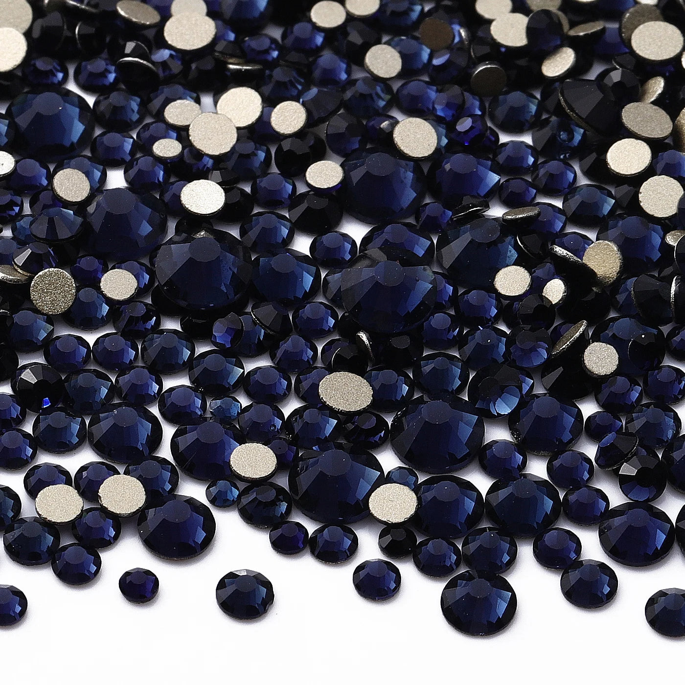 QIIY 1440pcs Glass Rhinestones – Mixed Sizes Flatback Gems