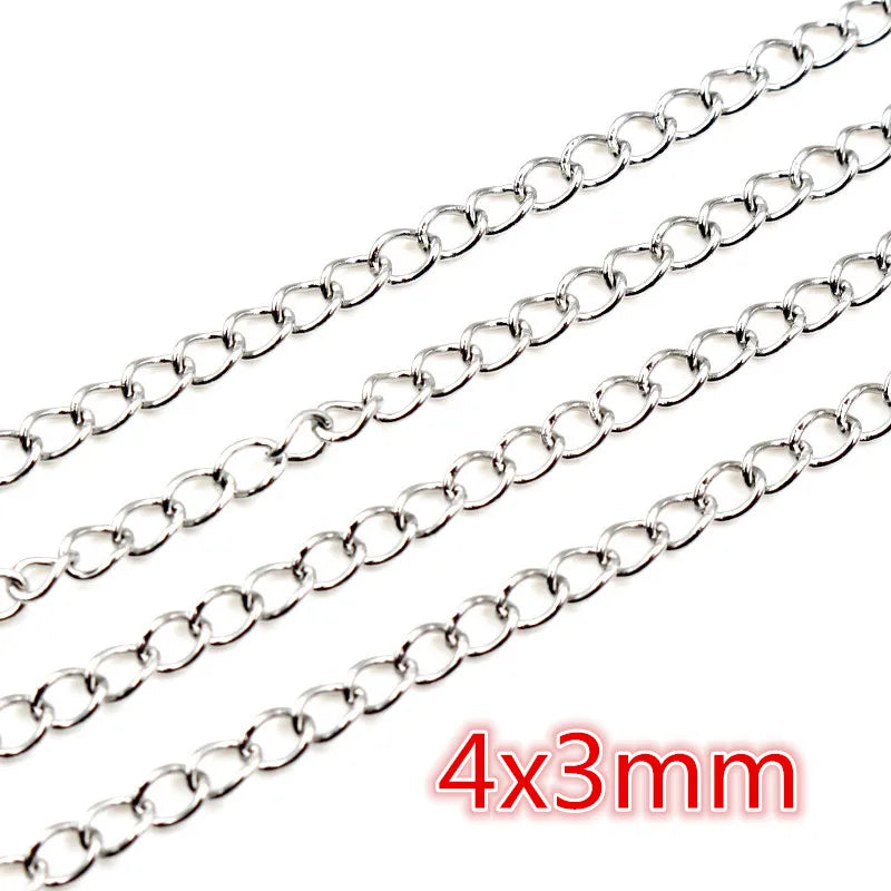 5m Stainless Steel Necklace Chains for DIY Jewelry