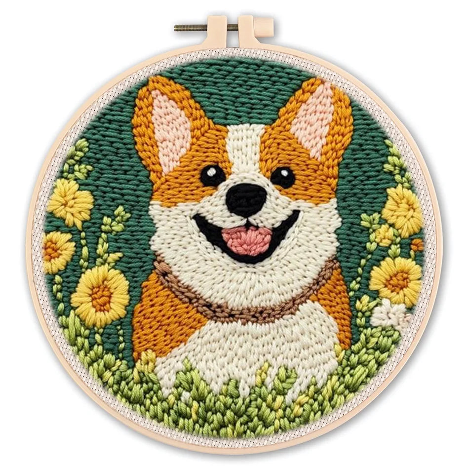 20x20cm Cow Punch Needle Embroidery Kit – Beginner DIY