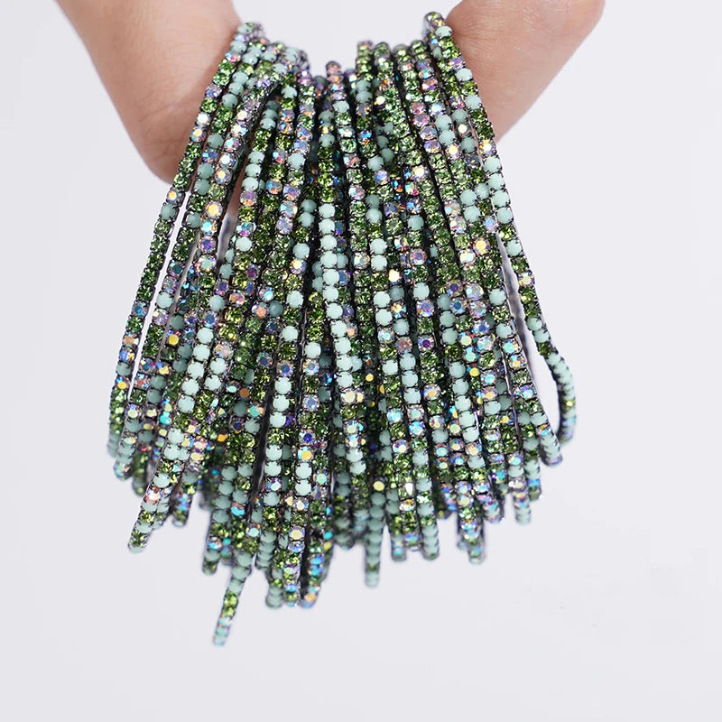 5pcs Colorful Crystal Rhinestone Elastic Bracelets