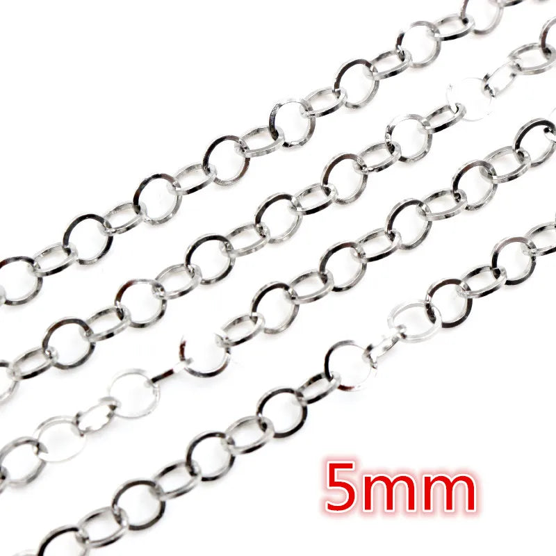 5m Stainless Steel Necklace Chains for DIY Jewelry