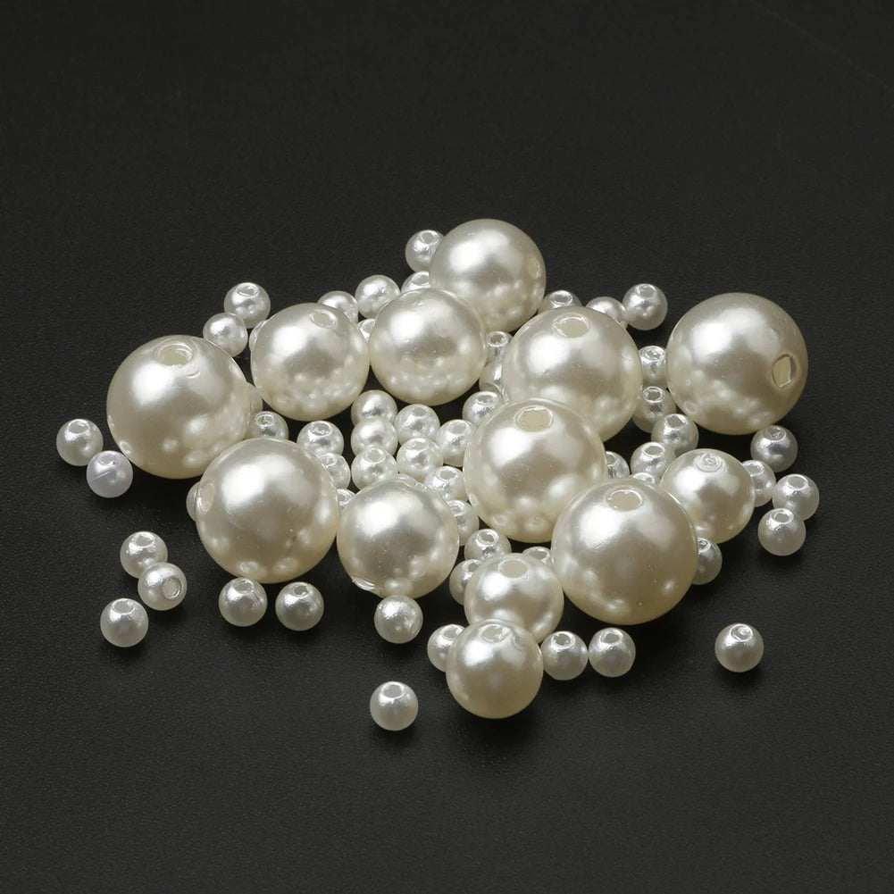60–1000pcs ABS Pearl Beads for DIY Jewelry