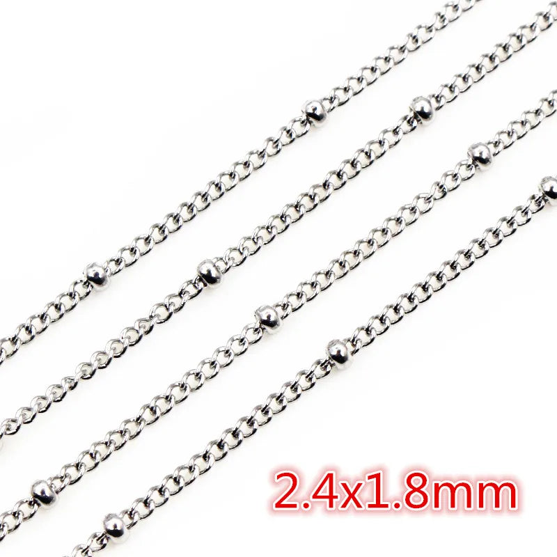 5m Stainless Steel Necklace Chains for DIY Jewelry