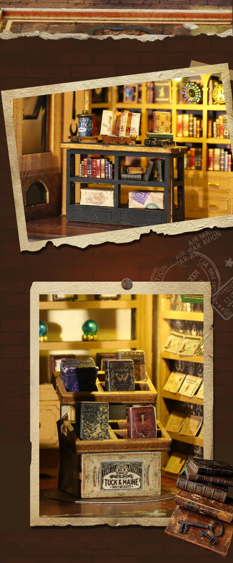 Twilight Bookstore DIY Wooden Dollhouse Kit
