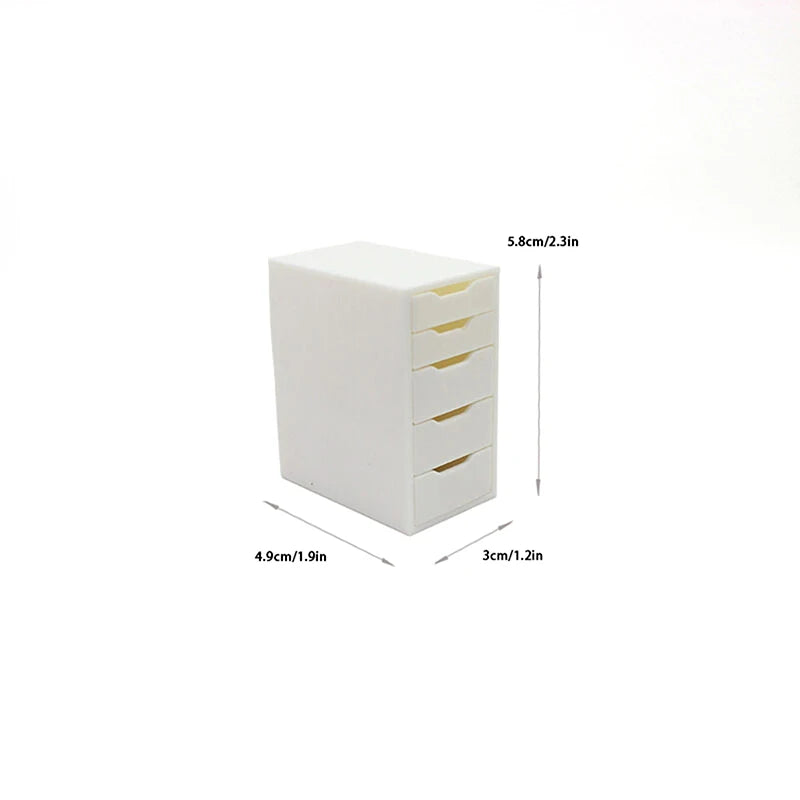 1:12 Mini White Cupboard – Dollhouse Display & Storage Cabinet