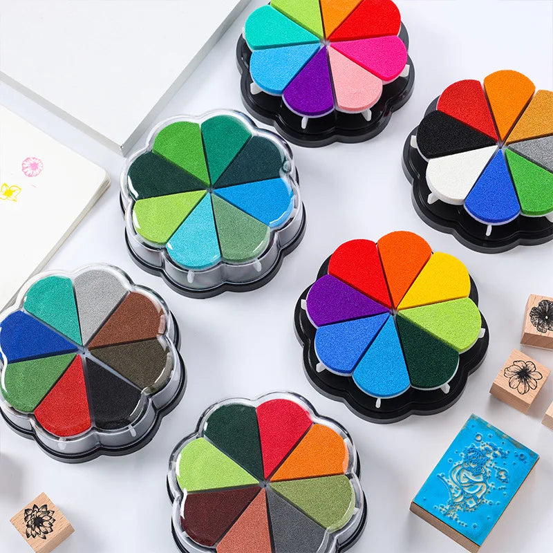 8-Color Craft Ink Pad Set for Stamping and Scrapbooking