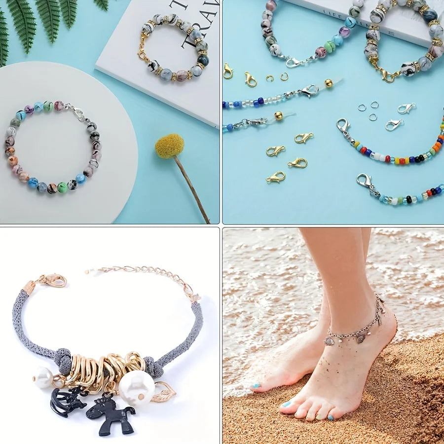 1 Set Gold & Silver Lobster Clasps with Jump Rings