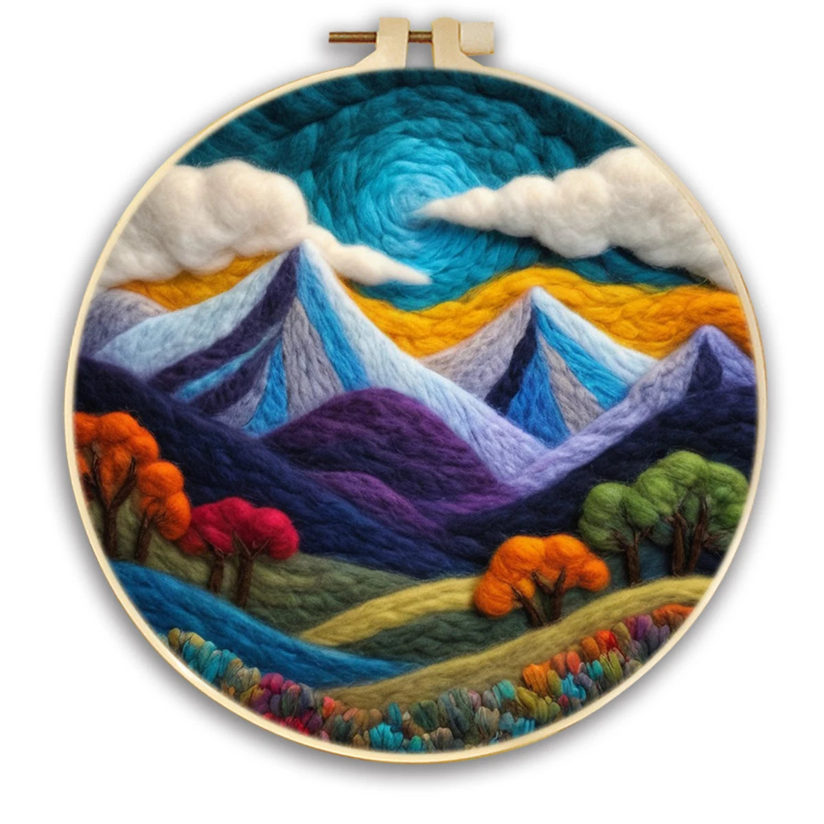 DIY Wool Felt Painting Kit – Moon Scenery