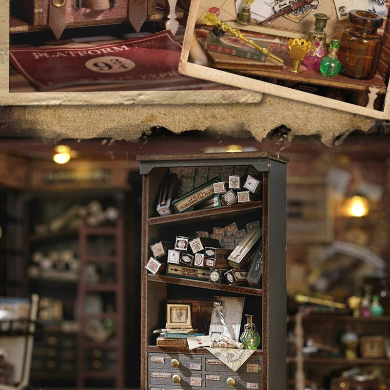 Wooden DIY Miniature Dollhouse Kit with Furniture