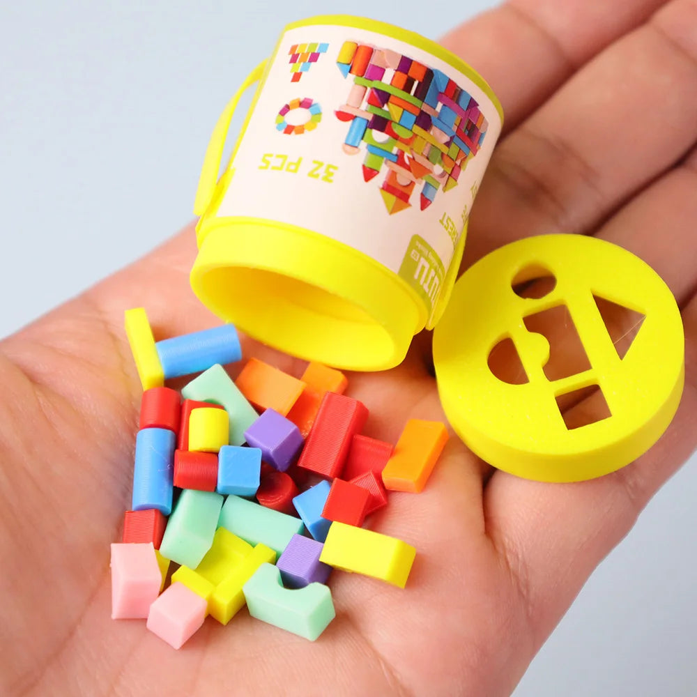 1/12 Mini Drum & Puzzle Set – Dollhouse Accessories for BJD/OB11