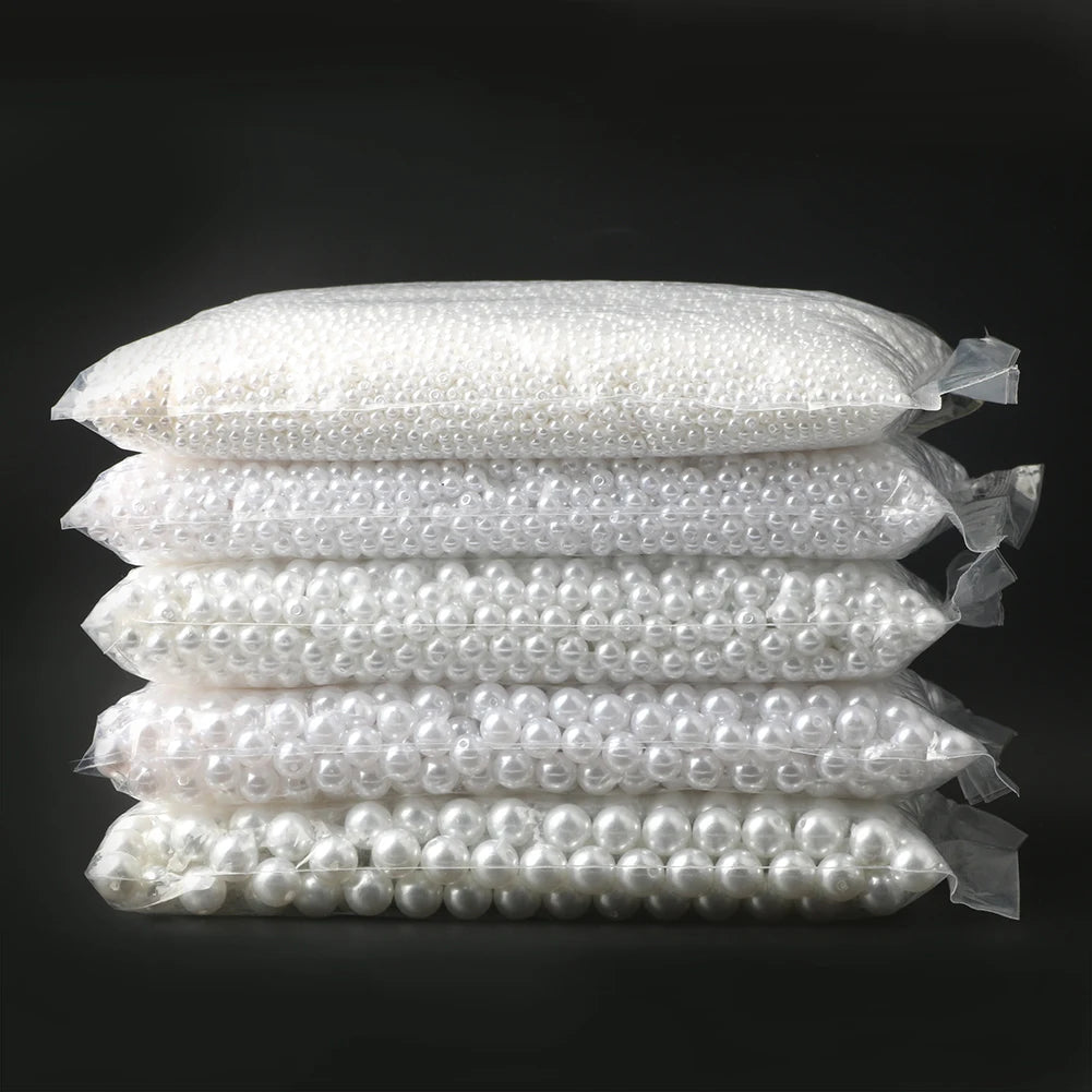 60–1000pcs ABS Pearl Beads for DIY Jewelry