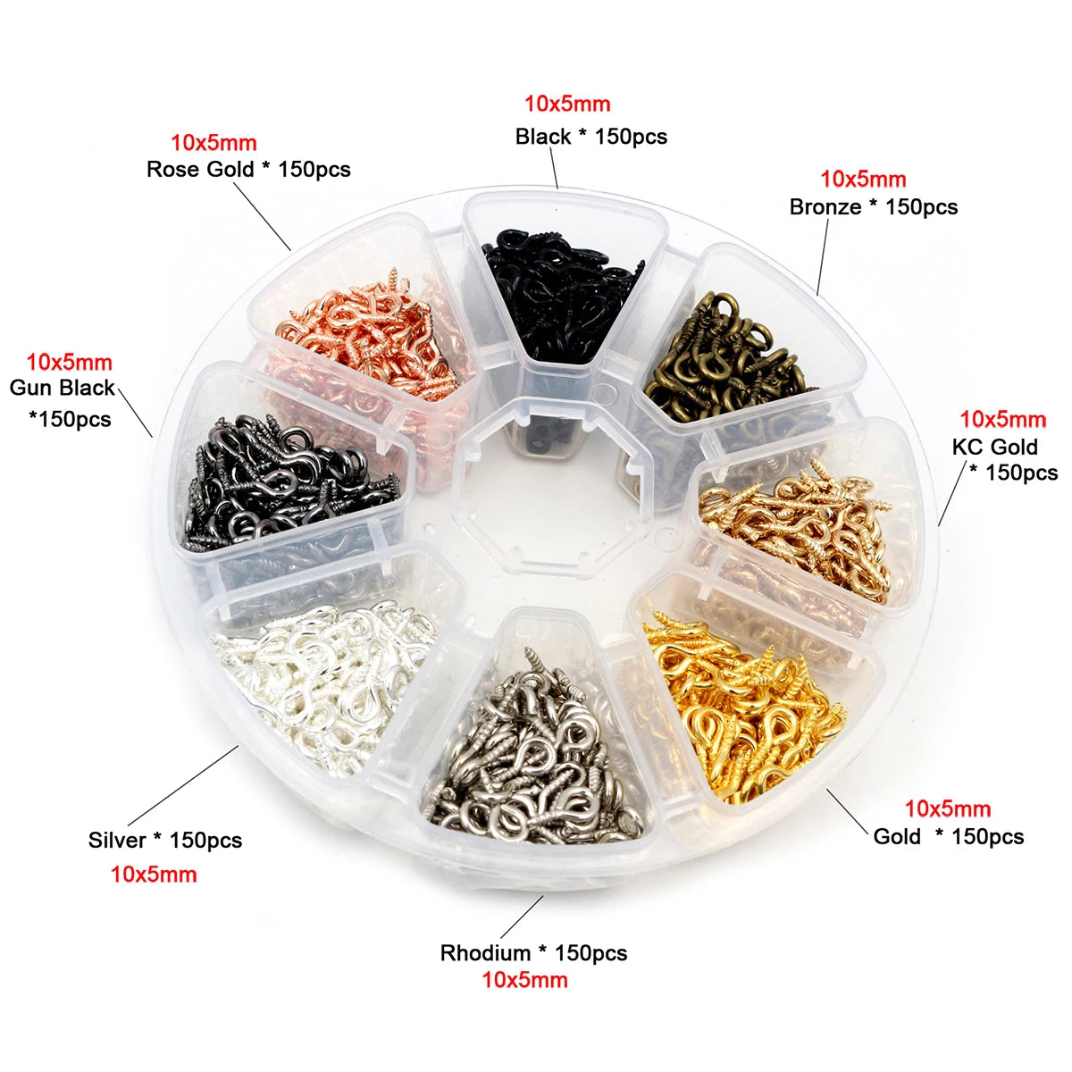 Assorted Jump Ring Set – 8 Colors, 3–10mm