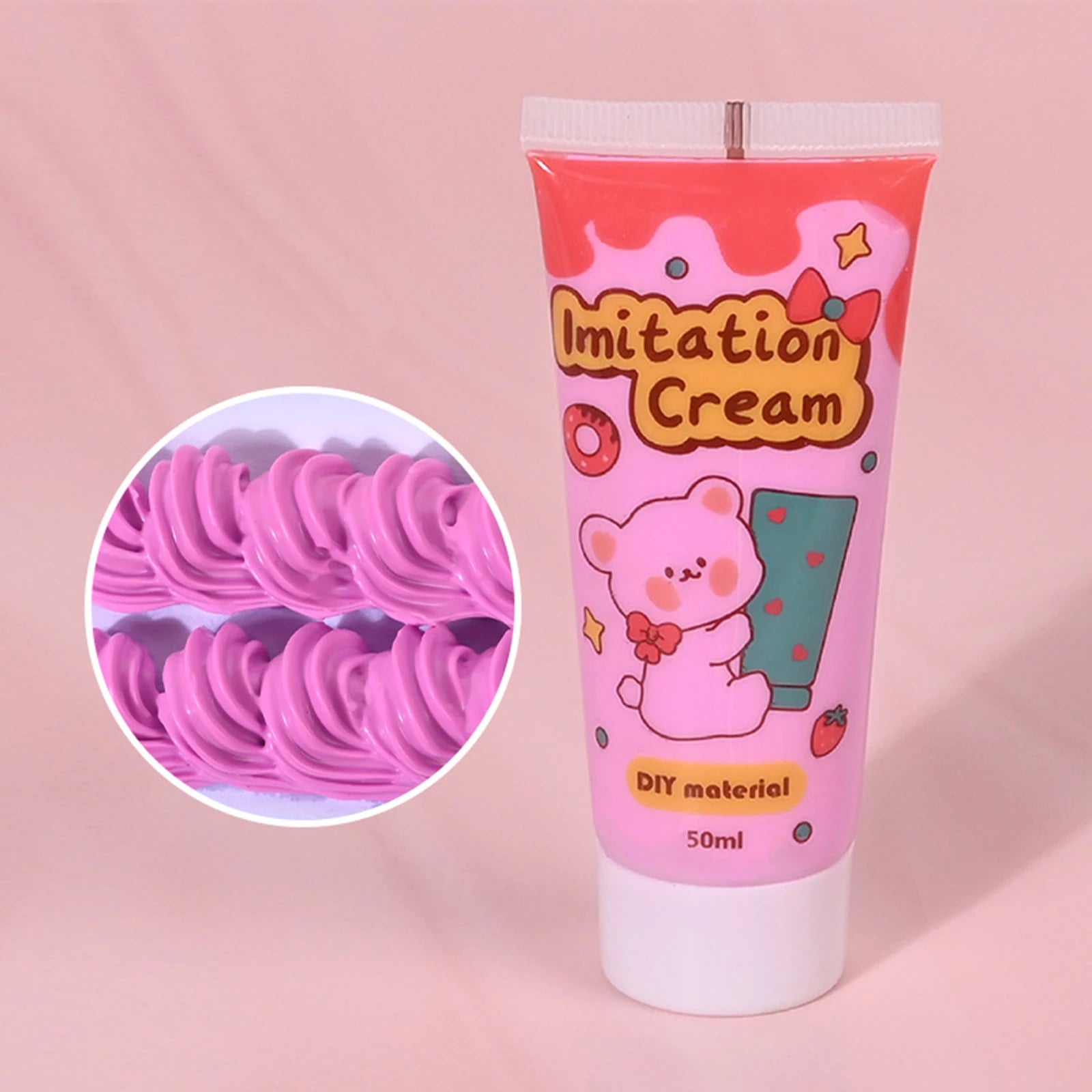 6pcs Simulation Whipped Cream Glue Set for DIY Crafts