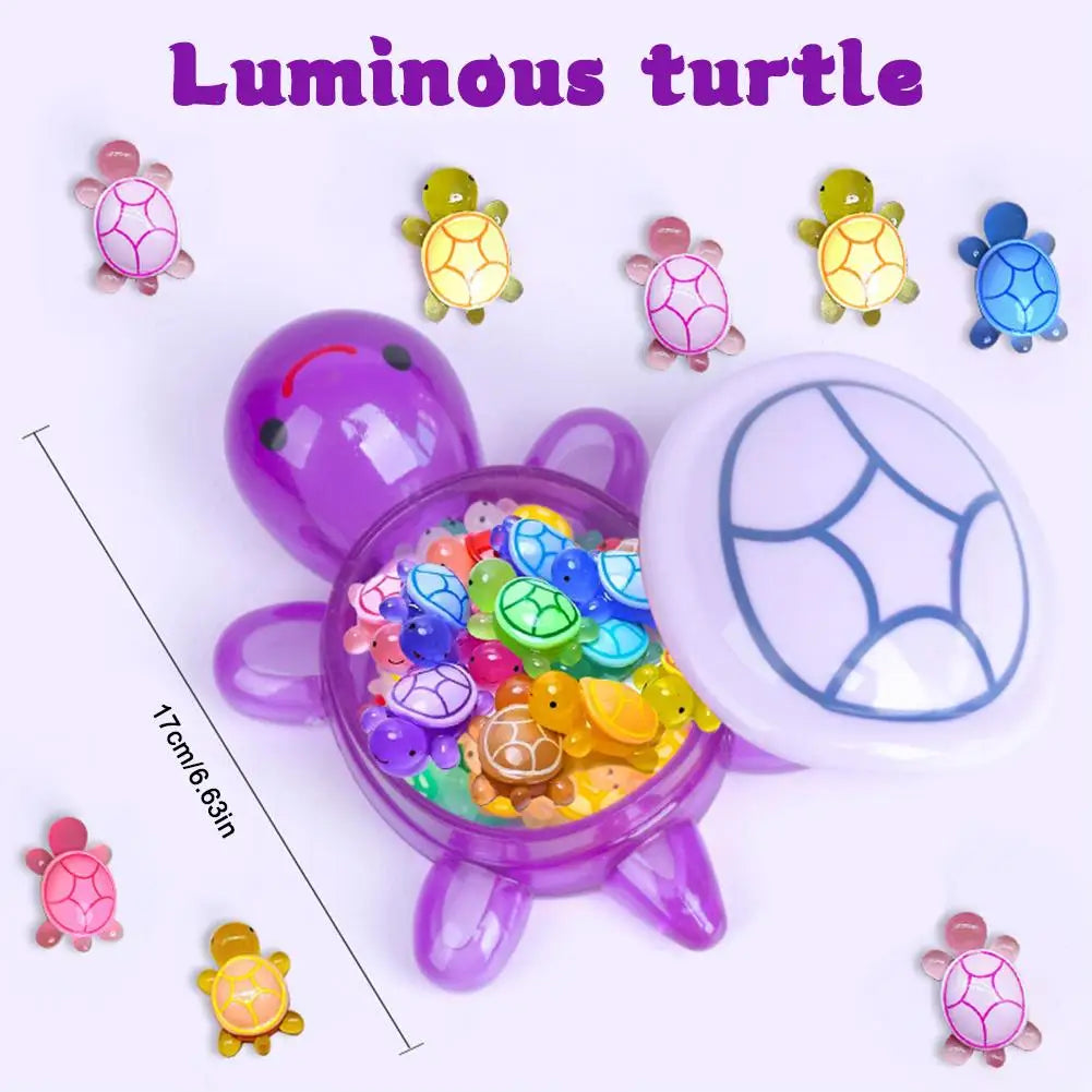 Glow Turtle Set – 1 Large + 100 Mini Luminous Resin Figurines