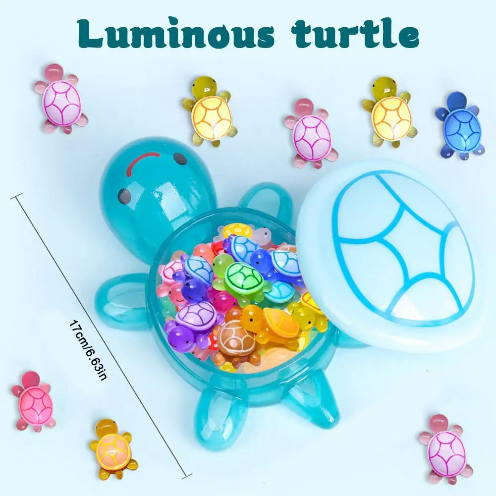 Glow Turtle Set – 1 Large + 100 Mini Luminous Resin Figurines