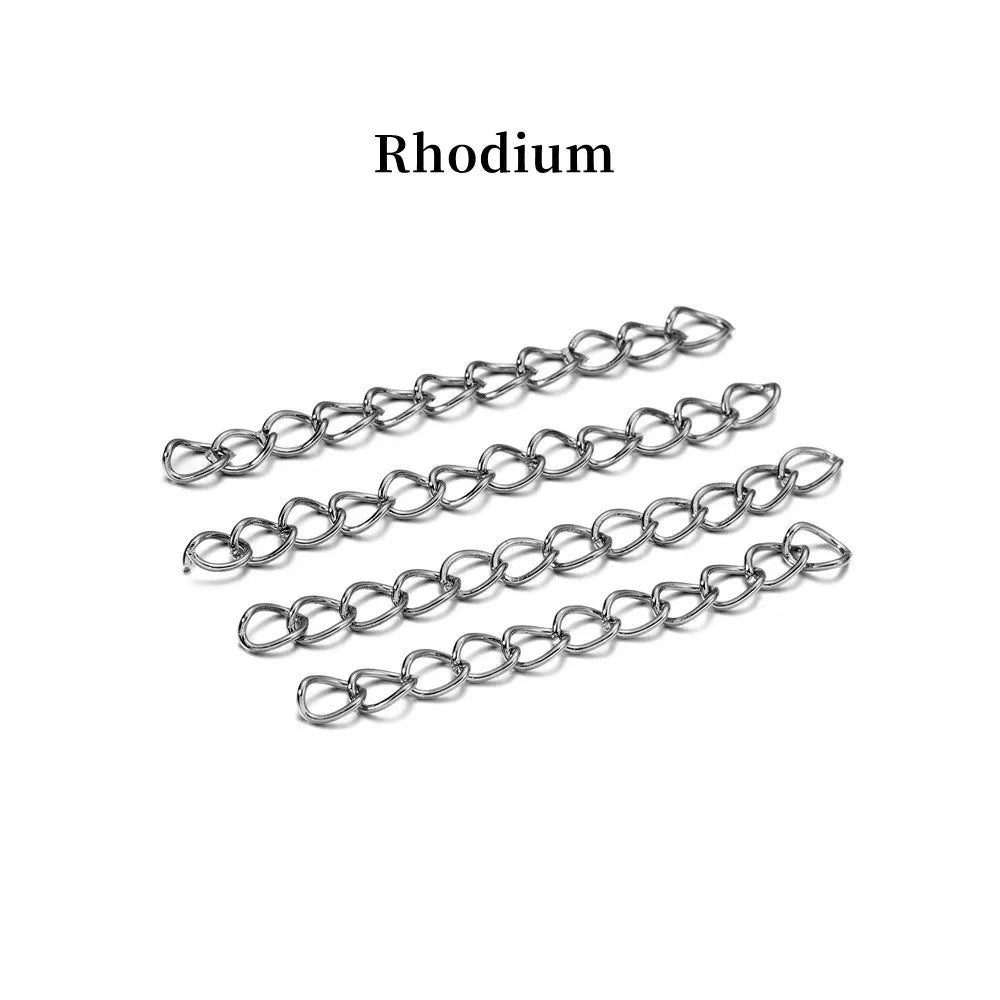 50–100pcs Necklace Extension Chains for DIY Jewelry