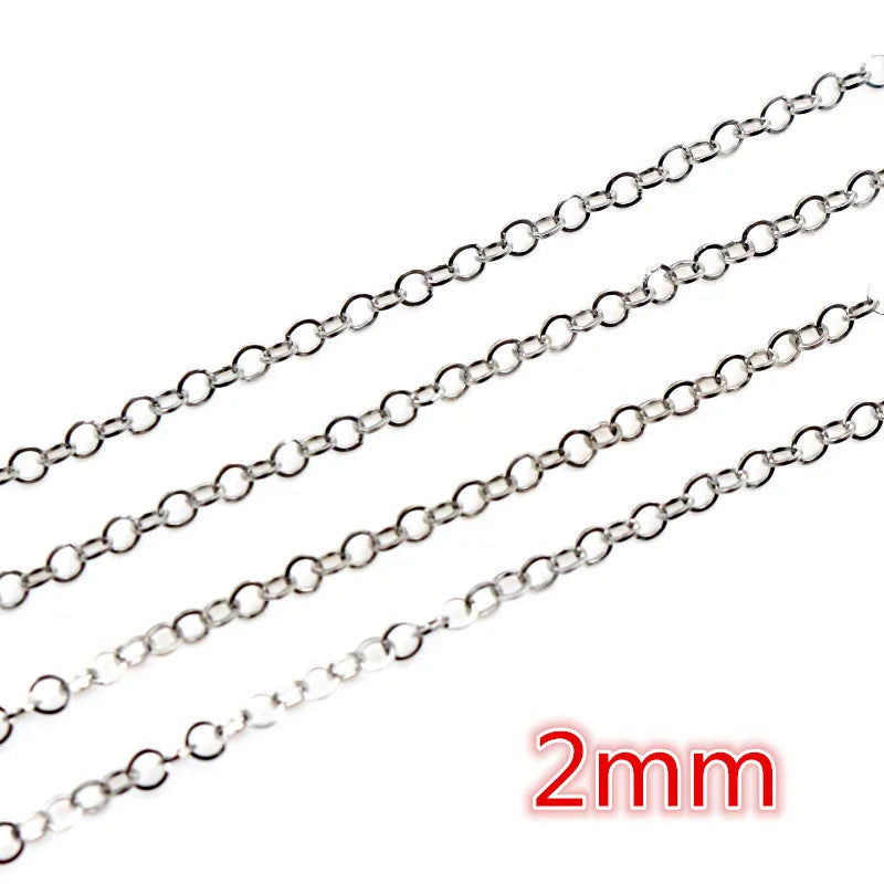5m Stainless Steel Necklace Chains for DIY Jewelry