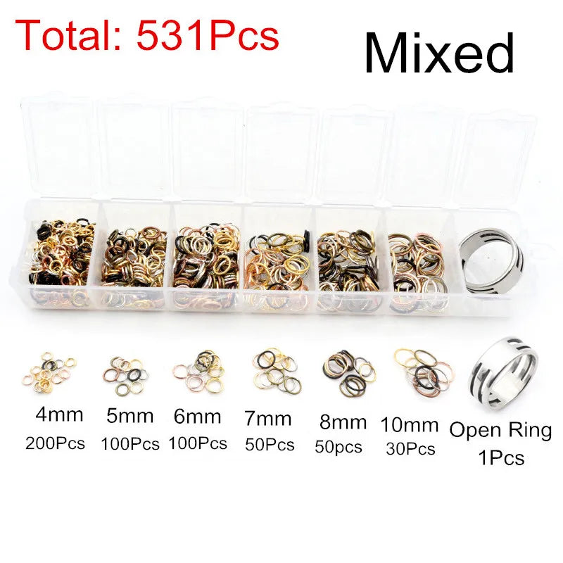 Assorted Jump Ring Set – 8 Colors, 3–10mm