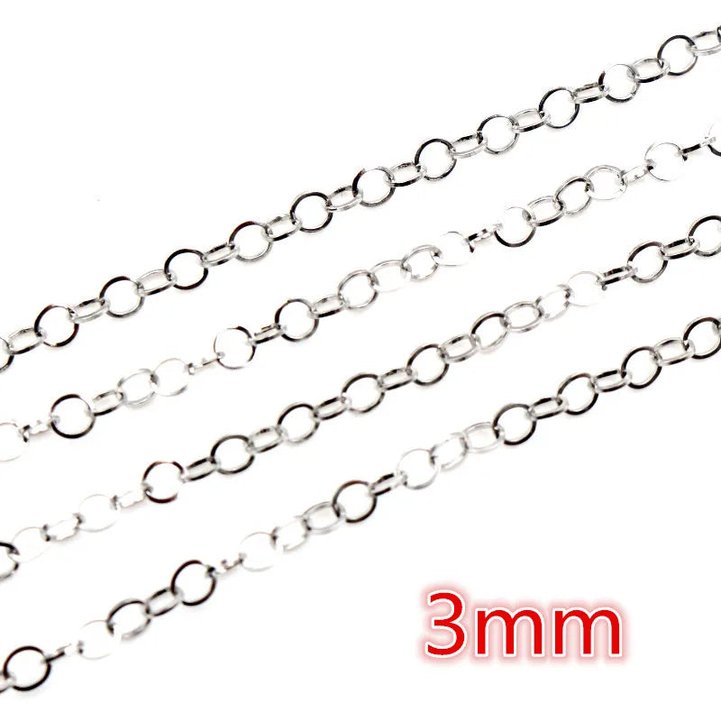5m Stainless Steel Necklace Chains for DIY Jewelry
