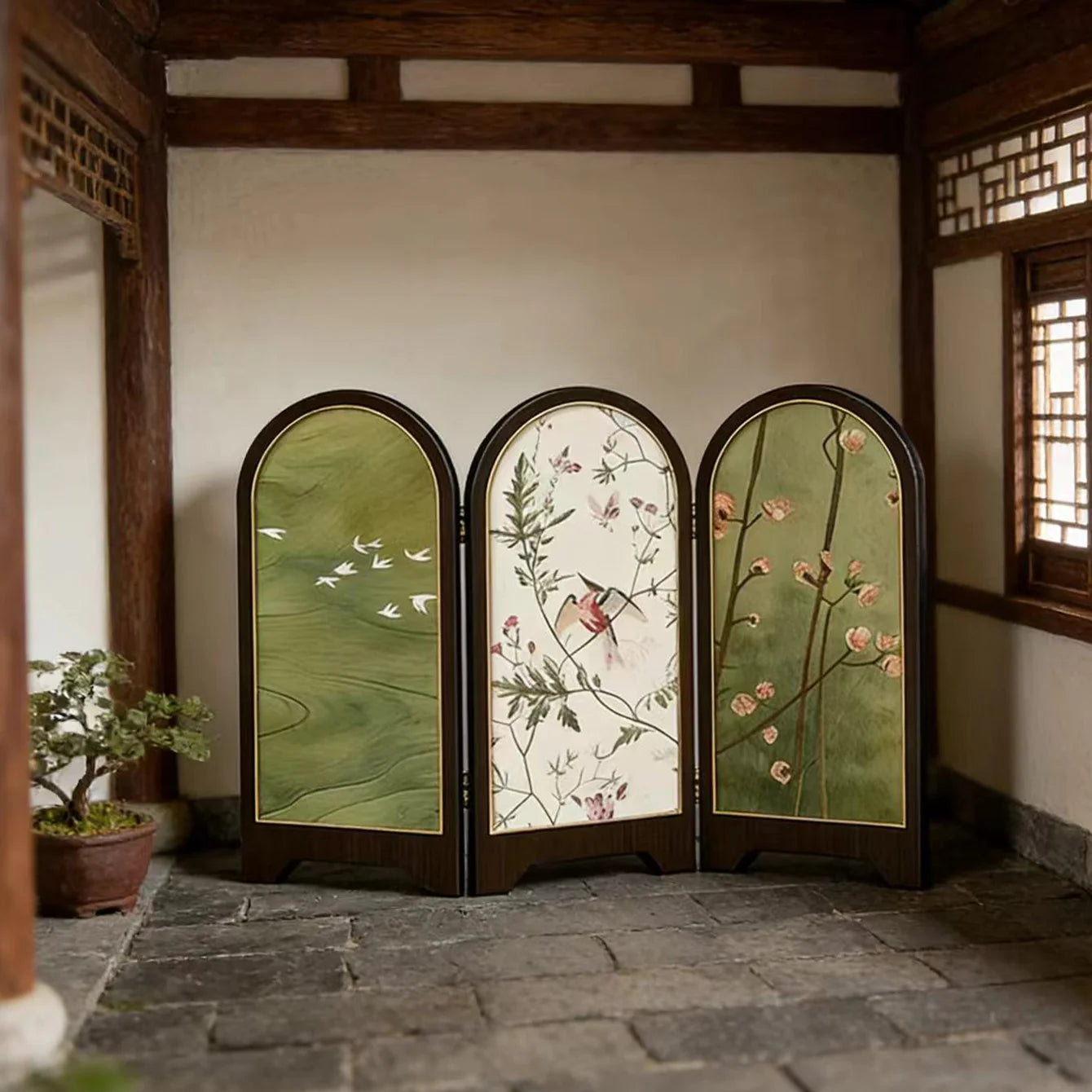 1:12 Scale Miniature Folding Screen – Dollhouse Room Divider