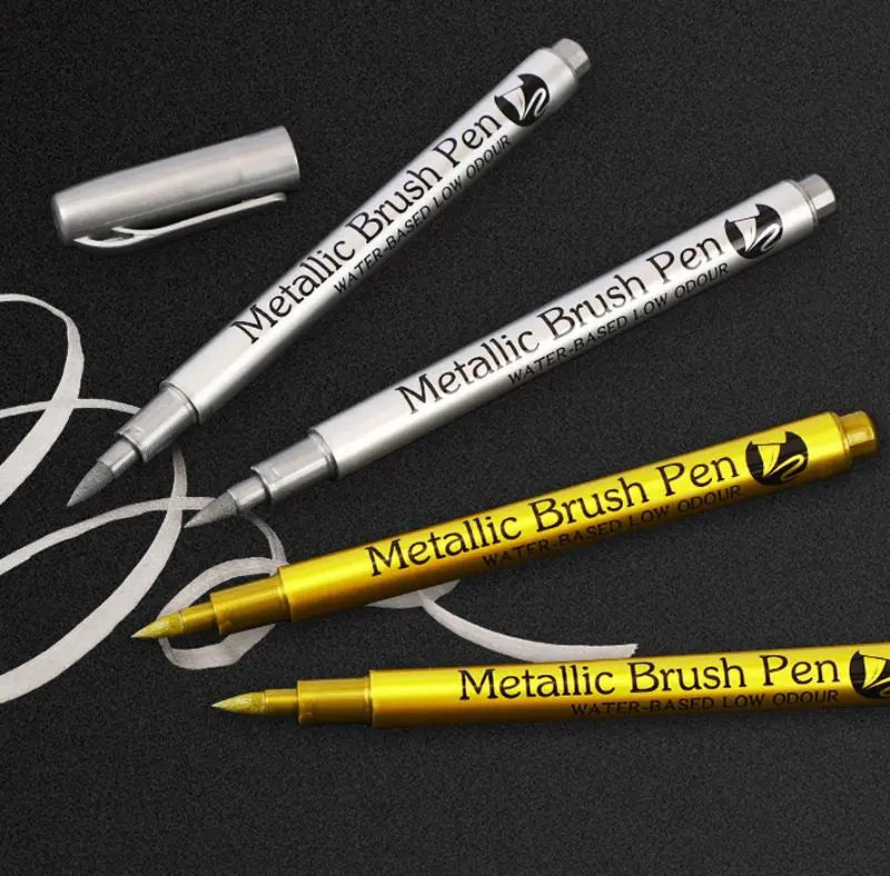 Gold & Silver Metallic Paint Pens for Resin & DIY Crafts