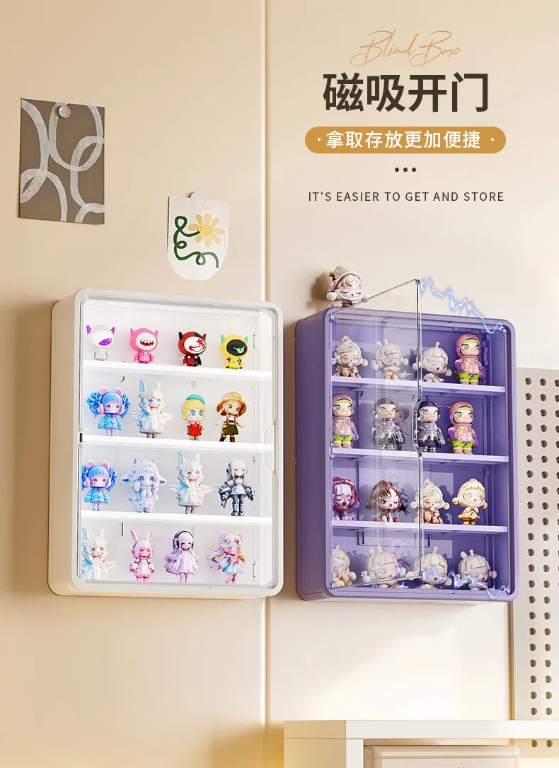 Wall-Mounted Display Box – Magnetic Toy Organizer for Action Figures