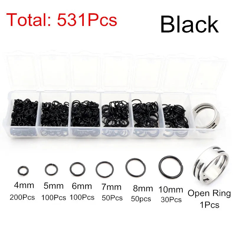 Assorted Jump Ring Set – 8 Colors, 3–10mm