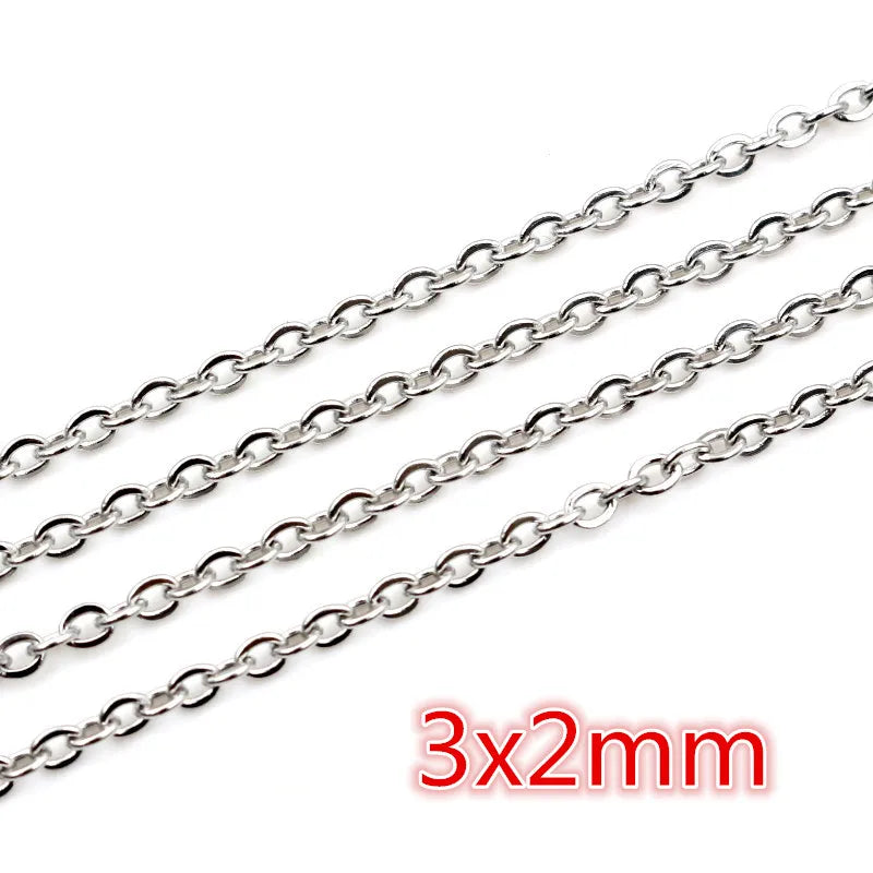 5m Stainless Steel Necklace Chains for DIY Jewelry