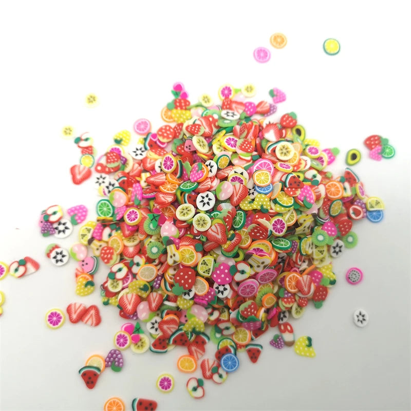 1000pcs Polymer Clay Fruit Slices for Crafts