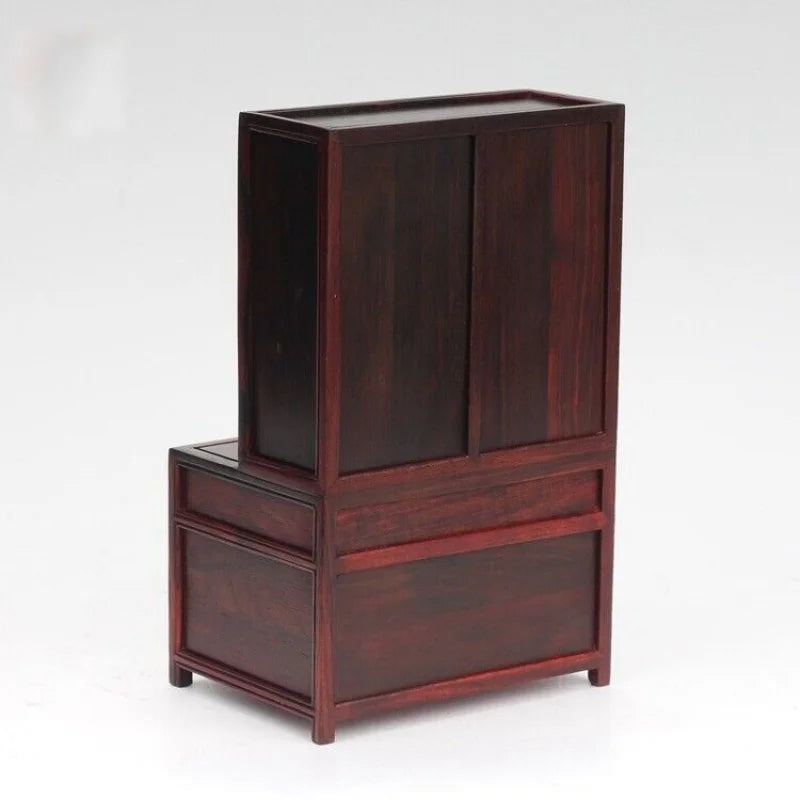 Rosewood Carved Mini Buddha Altar Cabinet – Butsudan Shrine Decor