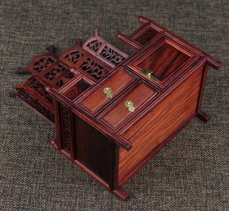 Hand-Carved Rosewood Mini Buddha Altar Table – Butsudan Shrine