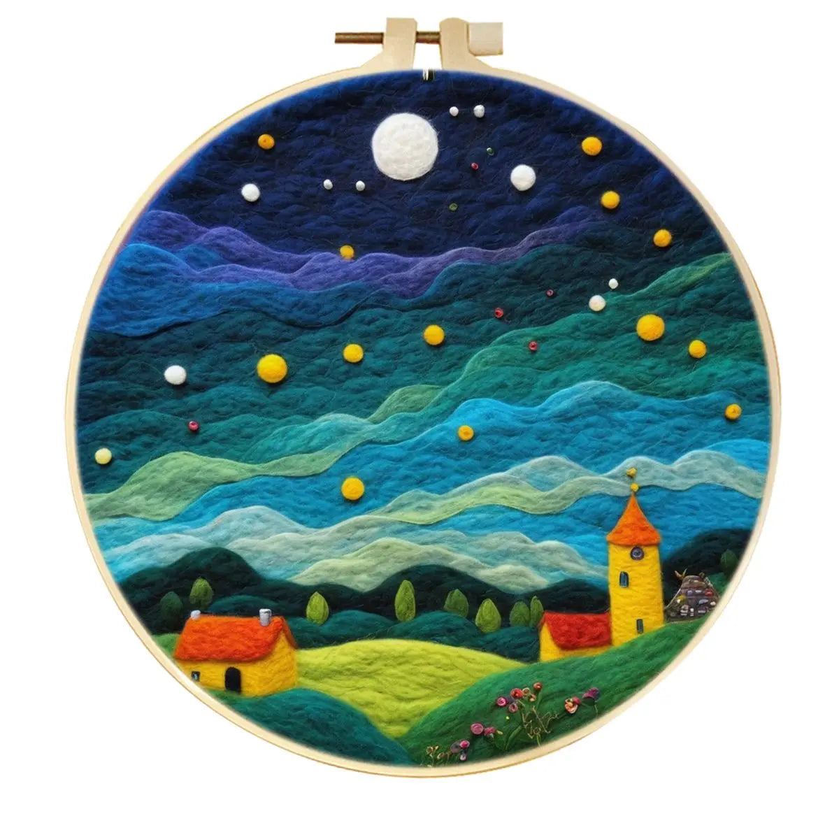 DIY Wool Felt Painting Kit – Moon Scenery