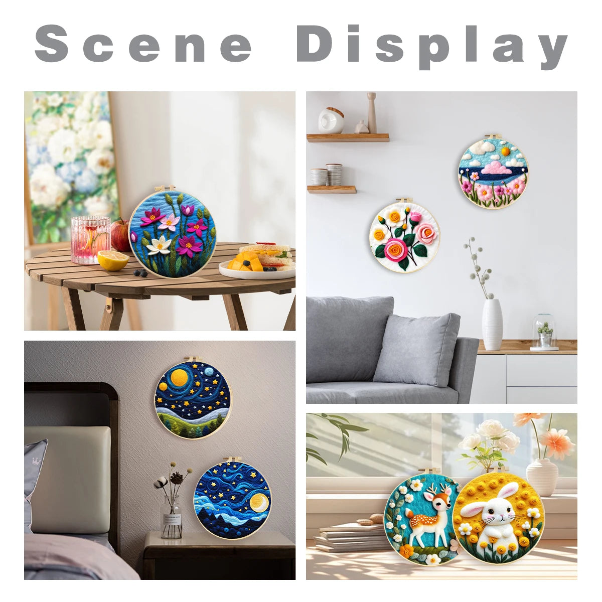 DIY Wool Felt Painting Kit – Moon Scenery