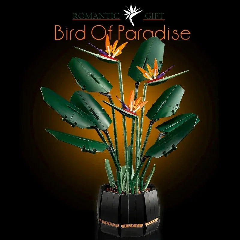 Bird Paradise & Rose Bouquet Building Blocks