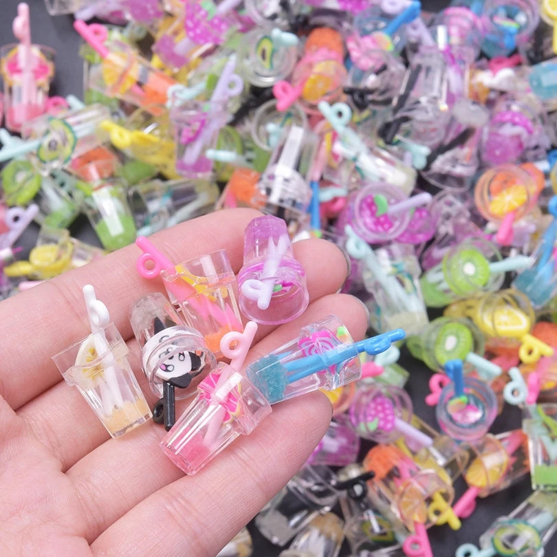 Luminous 3D Juice Cup Charms – 10–100pcs