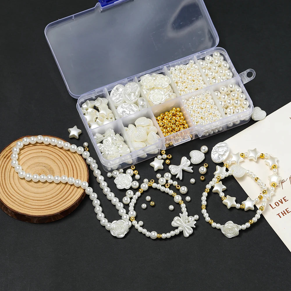 747pcs Imitation Pearl Beads Set – Jewelry Making Kit