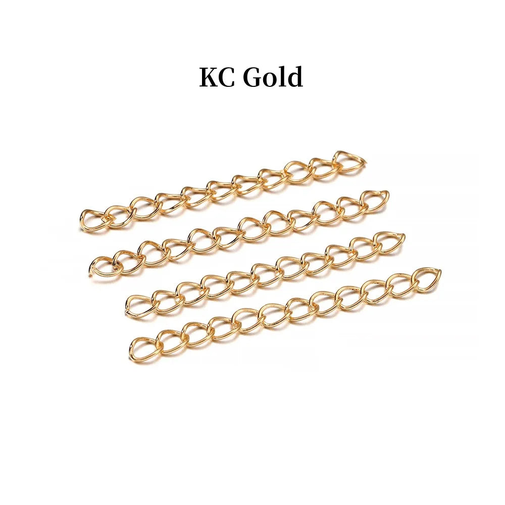 50–100pcs Necklace Extension Chains for DIY Jewelry