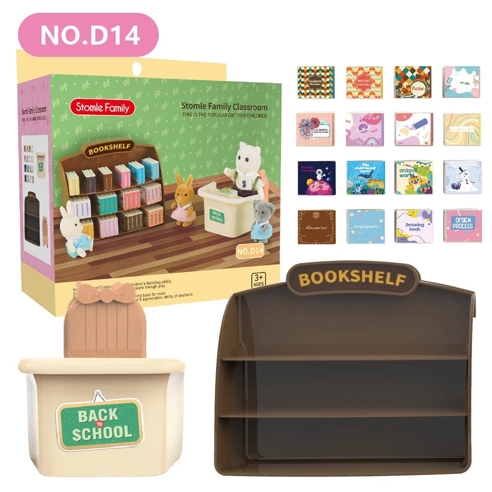 1:12 Mini Forest Kitchen & Bath Set – Dollhouse Furniture for Girls