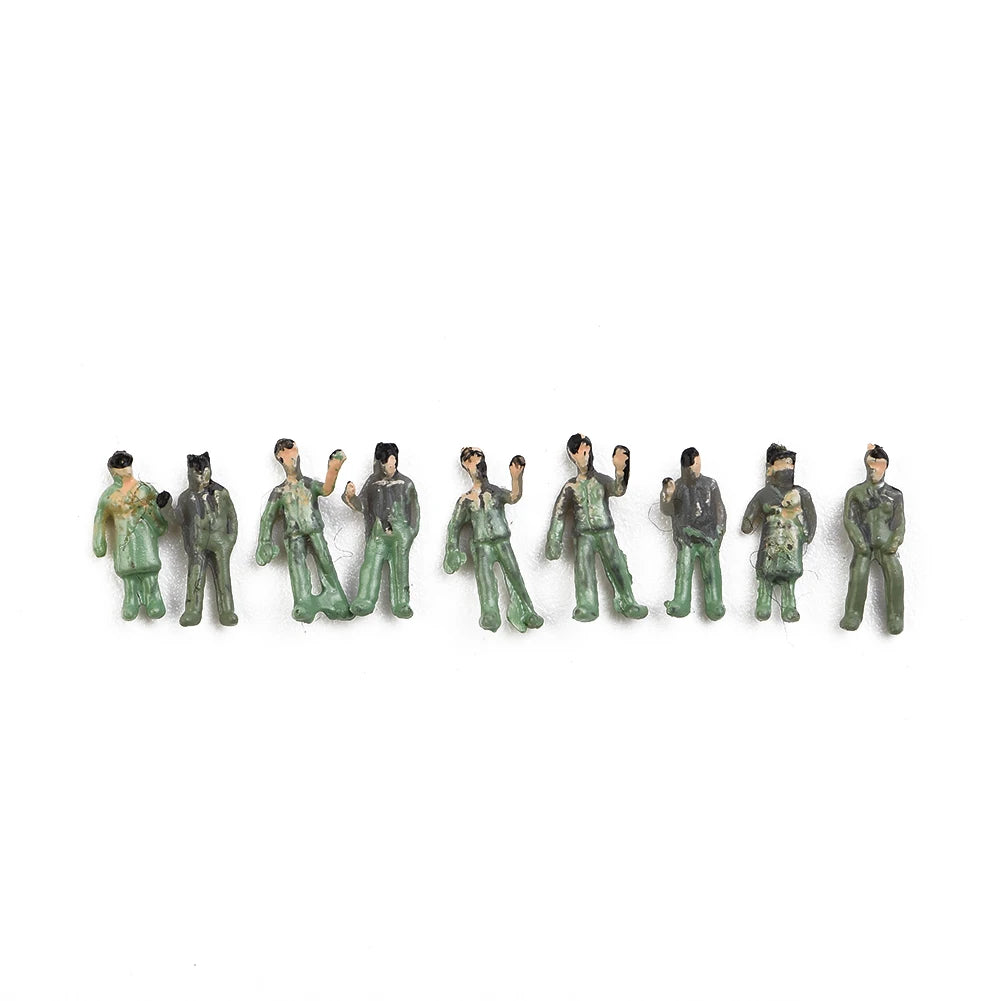 100-Piece 1:200 Scale Painted Miniature Figures