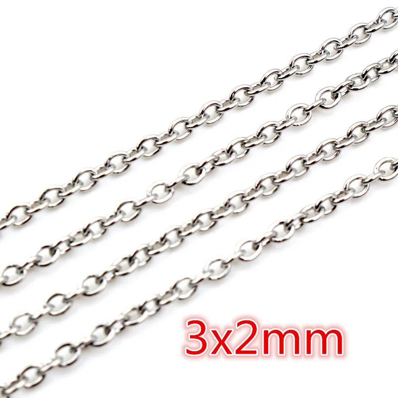 5m Stainless Steel Necklace Chains for DIY Jewelry
