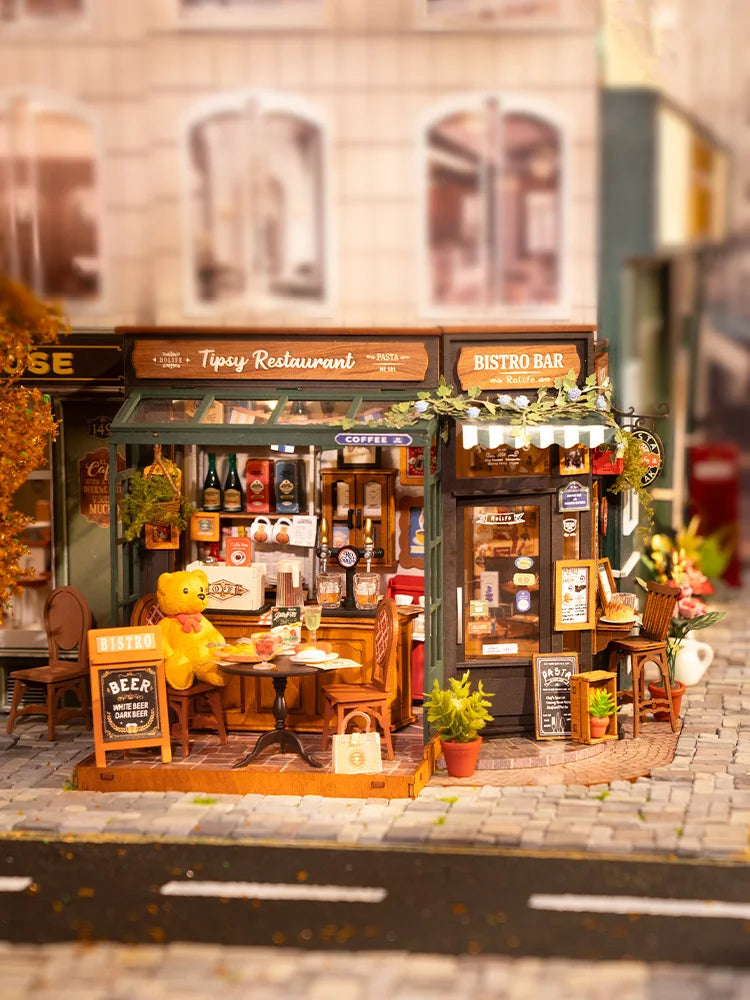 Robotime Rolife Tipsy Restaurant Miniature Kit