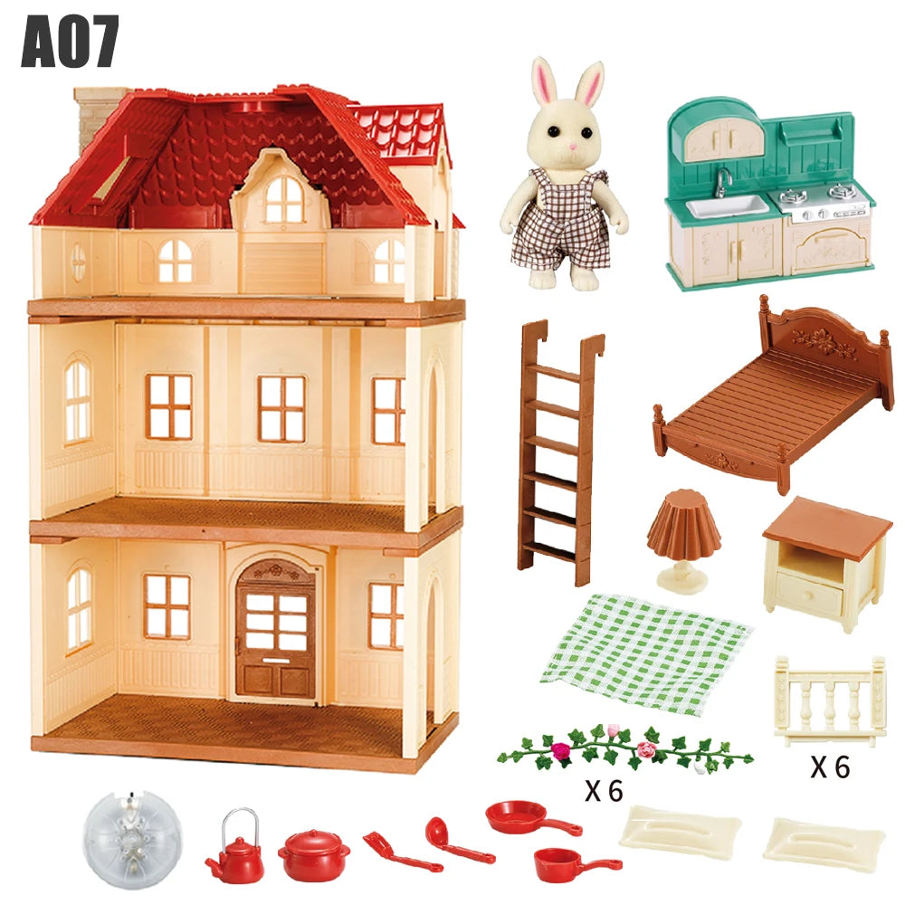 Forest Family Villa Dollhouse Playset