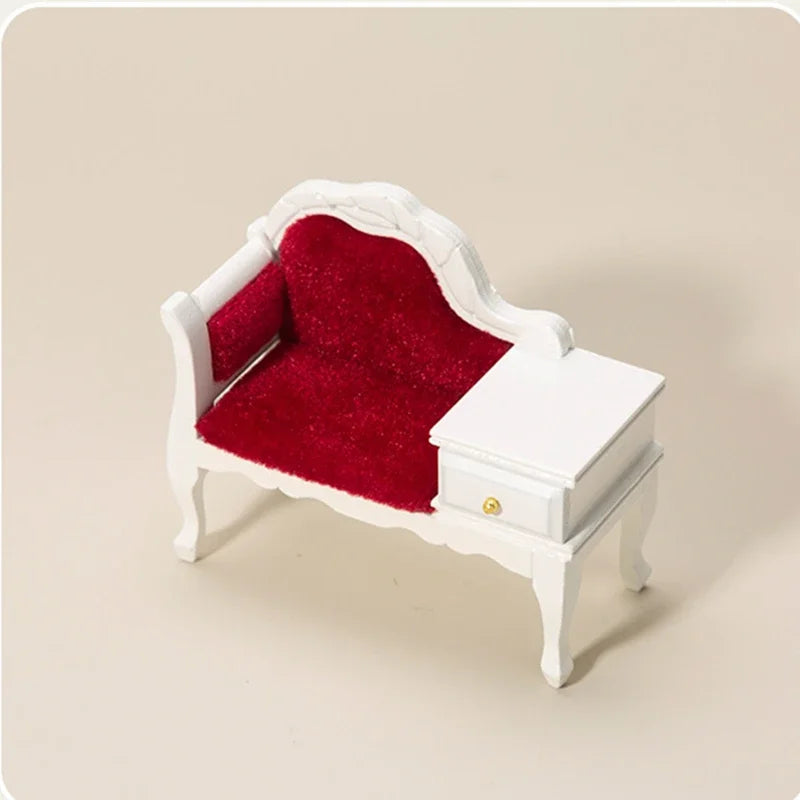 1:12 Mini Dollhouse Sofa & Pillow Set – Simulation Furniture ToyGift