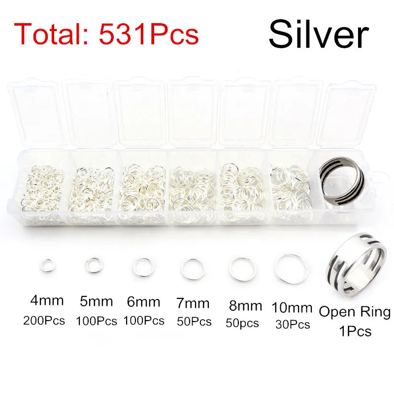Assorted Jump Ring Set – 8 Colors, 3–10mm