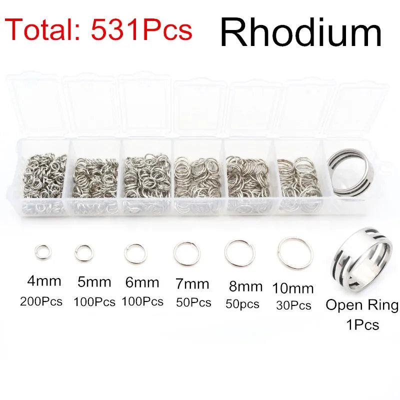 Assorted Jump Ring Set – 8 Colors, 3–10mm