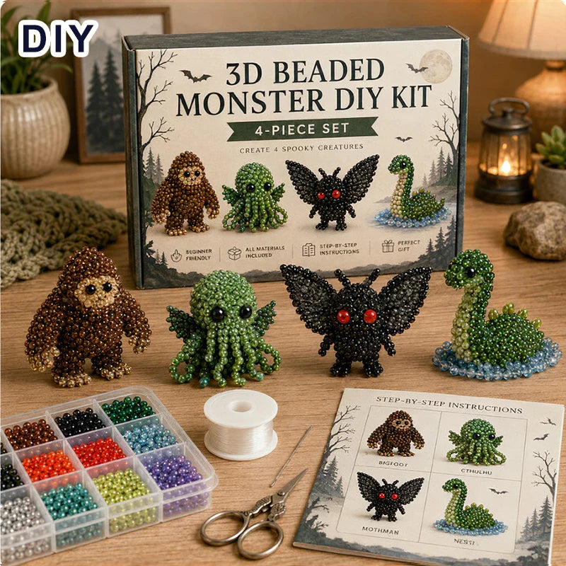 3D Beaded Bird DIY Craft Kit – Handmade Animal Beading Set