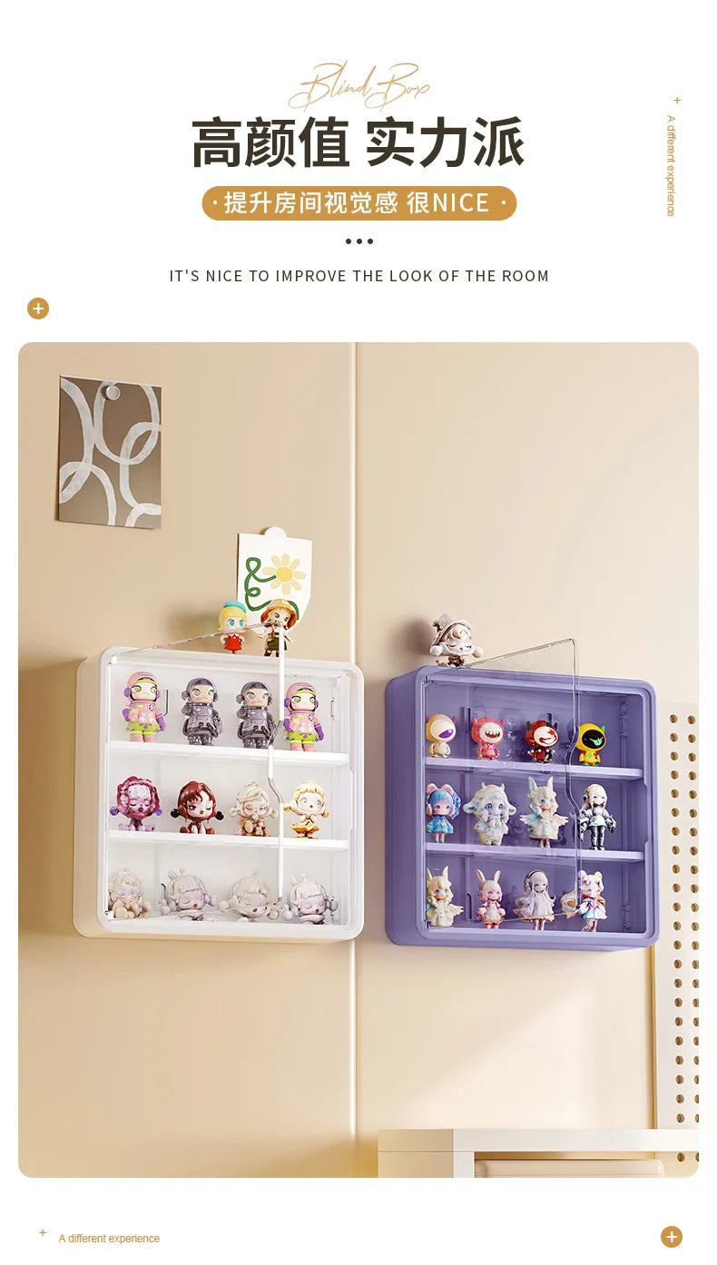 Wall-Mounted Display Box – Magnetic Toy Organizer for Action Figures