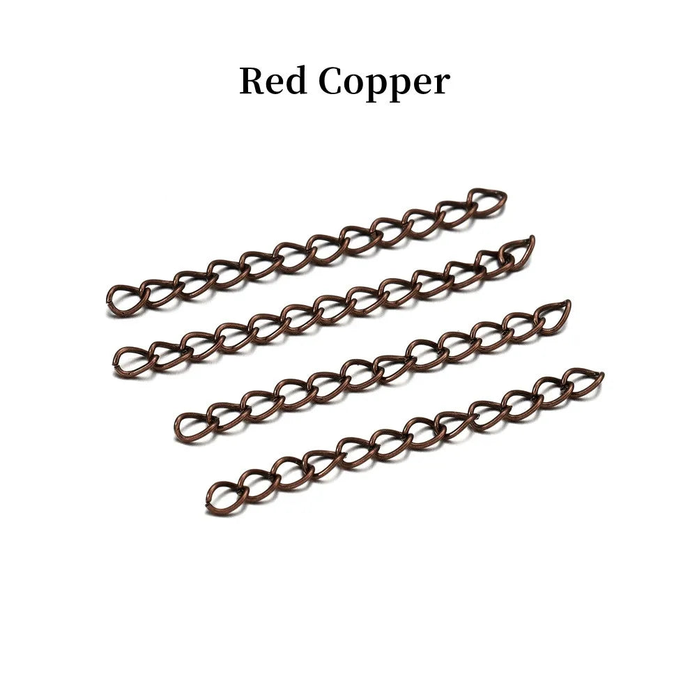 50–100pcs Necklace Extension Chains for DIY Jewelry