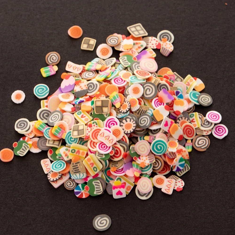 1000pcs Polymer Clay Fruit Slices for Crafts