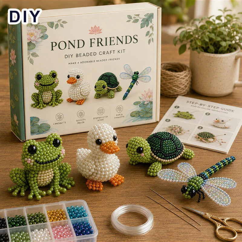 3D Beaded Bird DIY Craft Kit – Handmade Animal Beading Set